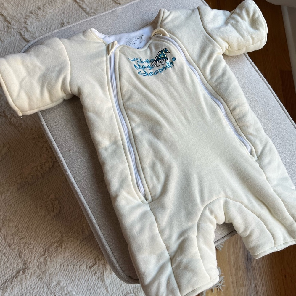 Baby Merlin's Magic Sleepsuit Wearable Blanket - Cotton - L - Cream